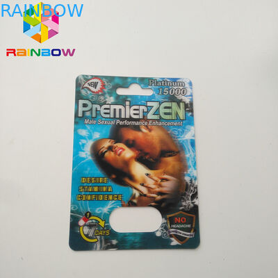 Tarjeta normal que empaqueta, tipo de empaquetado de la ampolla del tamaño del rinoceronte de la tarjeta de papel con 2 agujeros