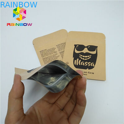 Bolsa de la hoja de la píldora que empaqueta la bolsa sellada lado modificada para requisitos particulares del papel de Kraft de la muestra tres