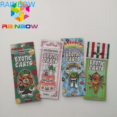 Bolsas plásticas del cartucho olográfico de Vape que empaquetan los carros exóticos del aceite Ziplock de Cbd