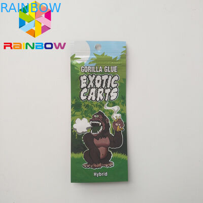 Bolsas plásticas del cartucho olográfico de Vape que empaquetan los carros exóticos del aceite Ziplock de Cbd