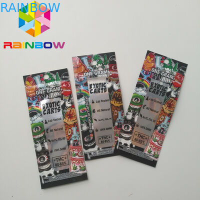 Bolsas plásticas del cartucho olográfico de Vape que empaquetan los carros exóticos del aceite Ziplock de Cbd