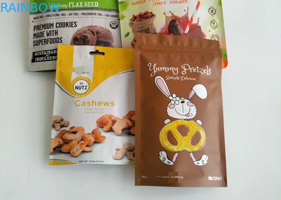 El cierre en la parte superior plástico de aluminio secado de los bolsos del acondicionamiento de los alimentos para el arroz de los pescados siembra las especias