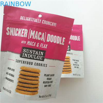 Bolso plástico del bocado del SGS que empaqueta el logotipo de encargo Mylar Doypack para las patatas fritas/las galletas