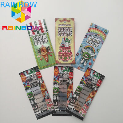 Mini bolsos Ziplock de Mylar, cartucho exótico de Vape de los carros del acondicionamiento de los alimentos de Mylar olográfico