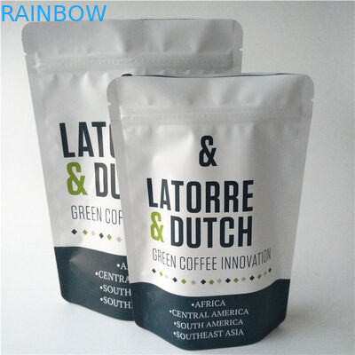 Las bolsitas de té que se puede volver a sellar que empaquetan el papel de aluminio se levantan el bolso de café con la válvula