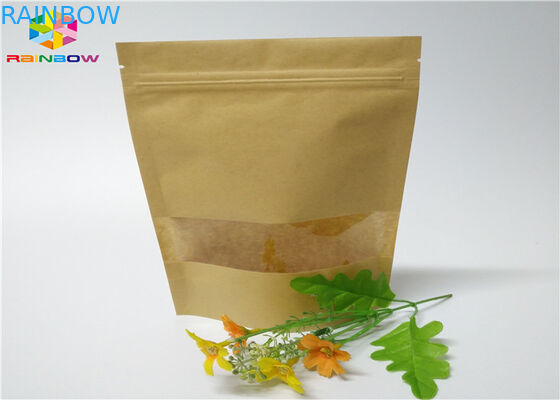 Kraft modificó el Ziplock de empaquetado de la ventana para requisitos particulares de los snacks del azúcar del arte de la nuez de las bolsas de papel