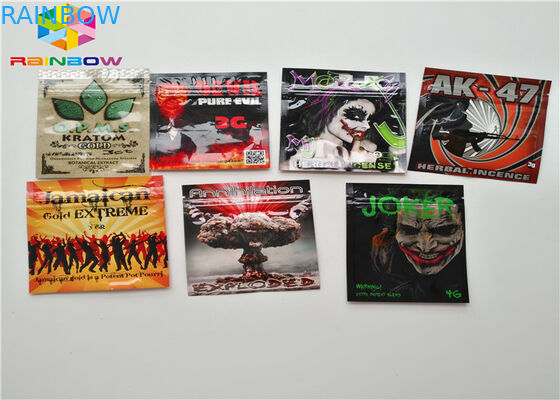 Tamaño de encargo de la bolsa del acondicionamiento de los alimentos de las bolsas de plástico de la cerradura de la cremallera del papel de aluminio con la muesca del rasgón