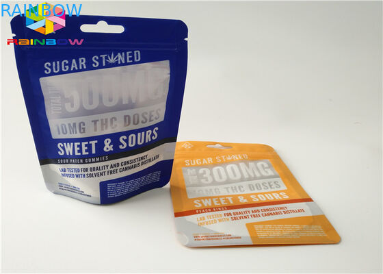 Tamaño de encargo de la bolsa del acondicionamiento de los alimentos de las bolsas de plástico de la cerradura de la cremallera del papel de aluminio con la muesca del rasgón