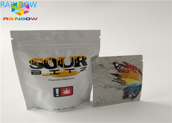 Tamaño de encargo de la bolsa del acondicionamiento de los alimentos de las bolsas de plástico de la cerradura de la cremallera del papel de aluminio con la muesca del rasgón