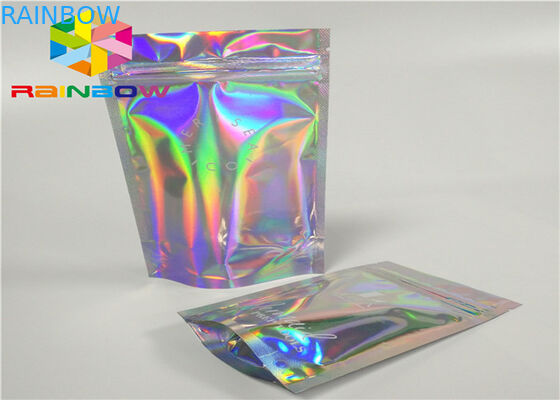 Bolsa de la lámina de mylar del laser con el lado claro para los bolsos de empaquetado de la hoja cosmética del holograma del embalaje del polvo del brillo del esmalte de uñas