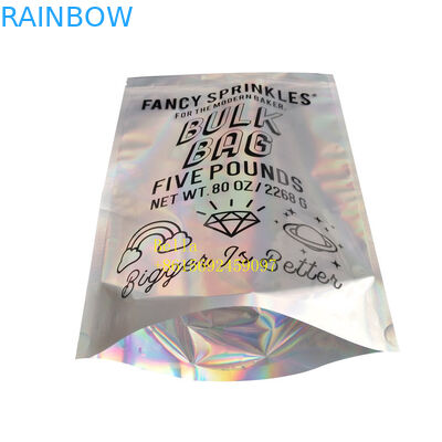 El empaquetado olográfico se levanta el plástico impreso arreglo para requisitos particulares de los bolsos de la bolsa de la cremallera