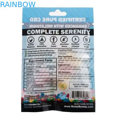 Bolsa Mylar con cierre zip a prueba de olores para incienso herbal con impresión en huecograbado y tamaño personalizable