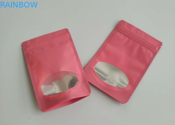 Bolsas plásticas de diversos colores que empaquetan bolsos del caramelo de la fruta del chocolate con claramente la ventana