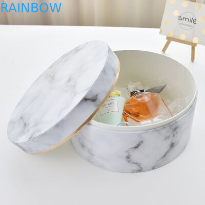 Cajas redondas de empaquetado reciclables impermeables de la flor de la cartulina de la caja de papel con el logotipo