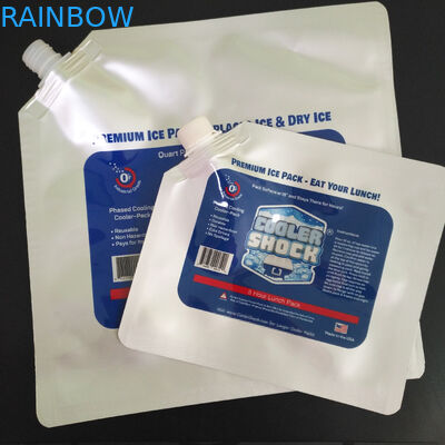 Refrigerador de empaquetado del papel de aluminio del bolso de la bolsa del canalón del hielo del choque modificado para requisitos particulares para la comida congelada