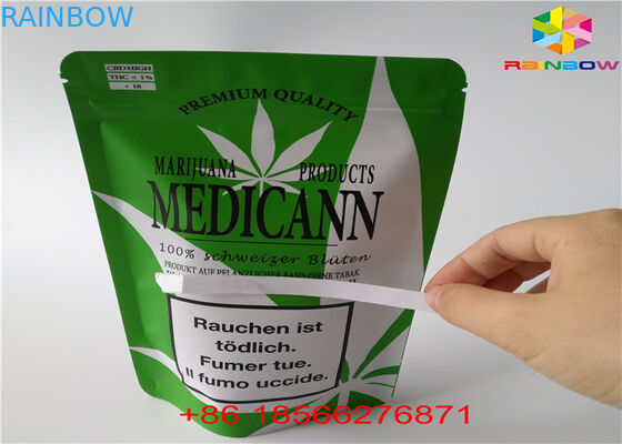 Bolsita de aluminio laminada bolsos plásticos de Packa de la ampolla de CBD GUMMIES con la ventana