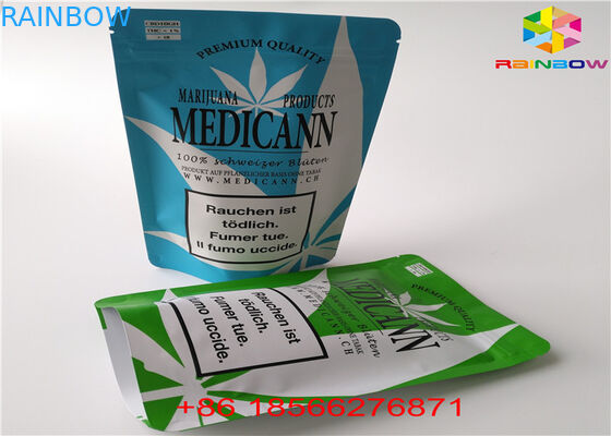 El papel de aluminio de la cremallera de la prueba del niño se levanta el polvo del azúcar de Packingfor del cartucho de la bolsa CBD/