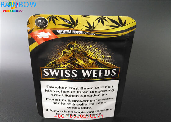 El papel de aluminio de la cremallera de la prueba del niño se levanta el polvo del azúcar de Packingfor del cartucho de la bolsa CBD/