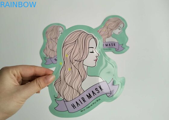 Empaquetado facial de la máscara de la hoja de la forma de aluminio del papel del lado del escudete de los bolsos plásticos especiales del cosmético