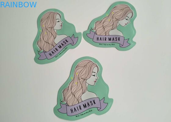 Empaquetado facial de la máscara de la hoja de la forma de aluminio del papel del lado del escudete de los bolsos plásticos especiales del cosmético