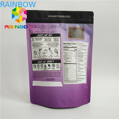 Bolsas plásticas reciclables que empaquetan el bolso Ziplock de la comida del té del papel de aluminio para el polvo de la proteína