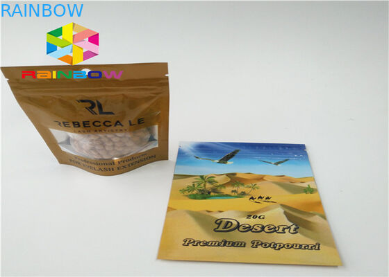 Pequeños bolsos Ziplock del embalaje, bolsa del papel de aluminio para las píldoras herbarias de la energía del incienso