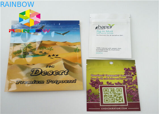 Bolsas plásticas del bolso herbario del incienso que empaquetan la cerradura de la cremallera de las píldoras de la energía de la bolsa de Kratom