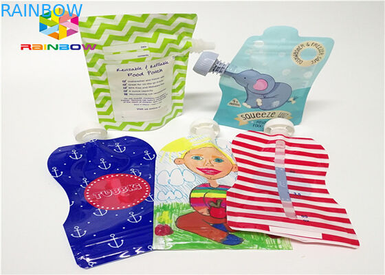 El papel de aluminio se levanta el empaquetado de la bolsa del canalón modificado para requisitos particulares imprimiendo el plástico 120ml