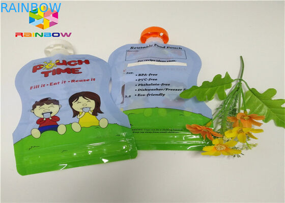 El papel de aluminio se levanta el empaquetado de la bolsa del canalón modificado para requisitos particulares imprimiendo el plástico 120ml