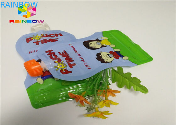 El papel de aluminio se levanta el empaquetado de la bolsa del canalón modificado para requisitos particulares imprimiendo el plástico 120ml