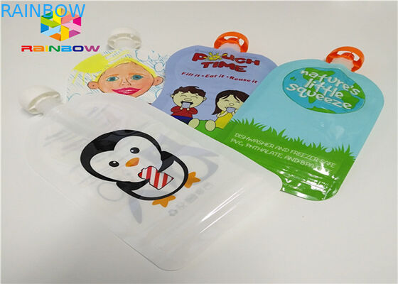 El papel de aluminio se levanta el empaquetado de la bolsa del canalón modificado para requisitos particulares imprimiendo el plástico 120ml