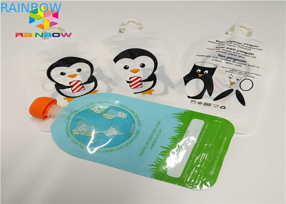 El papel de aluminio se levanta el empaquetado de la bolsa del canalón modificado para requisitos particulares imprimiendo el plástico 120ml