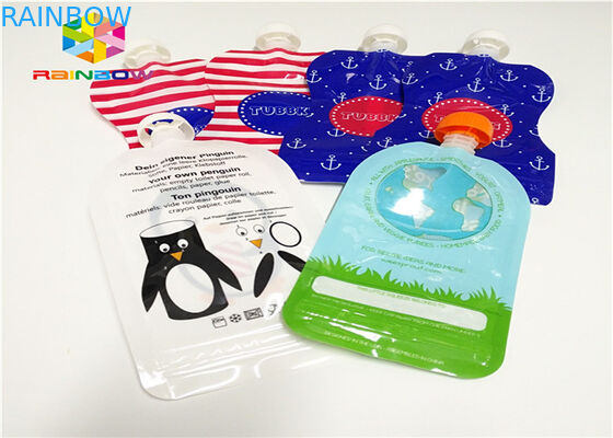 El papel de aluminio se levanta el empaquetado de la bolsa del canalón modificado para requisitos particulares imprimiendo el plástico 120ml