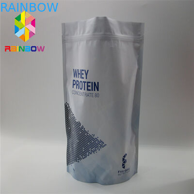 Bolsas plásticas reconectables de la cremallera que empaquetan bolsos planos echados a un lado dobles de la caja fuerte de la comida del oro mate