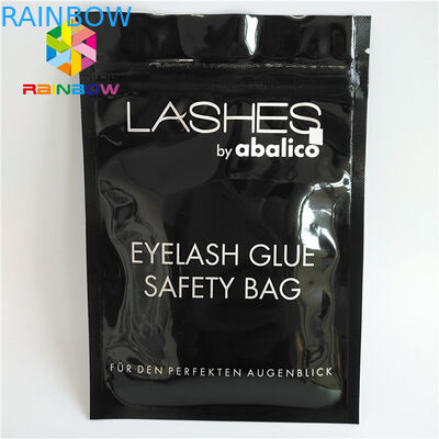 Las pestañas de empaquetado de los bolsos del sellado caliente del cierre superior de cremallera olográficas se levantan el frente claro de la bolsa