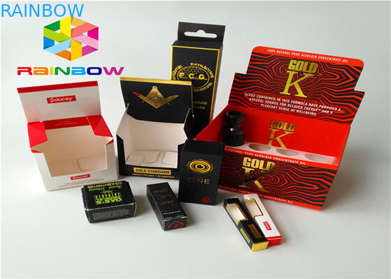 Caja grabada en relieve del papel de imprenta que empaqueta el pequeño producto básico con la ventana