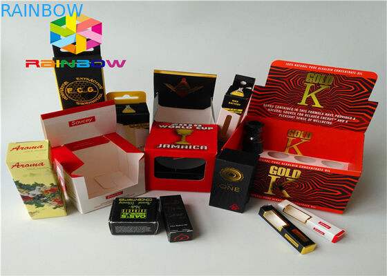 Modifique la caja de papel del logotipo para requisitos particulares que empaqueta el material reciclado embalaje de papel cosmético brillante de la hoja