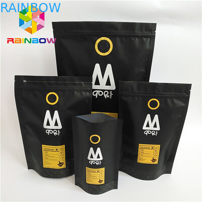 Levántese el empaquetado de las bolsas plásticas impreso un bolso de café Ziplock de la válvula de la manera