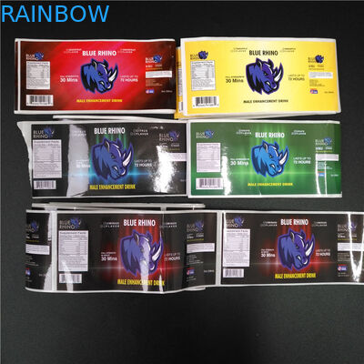 La manga transparente del encogimiento del PVC etiqueta el código de barras olográfico metálico para la caja/la botella de píldora