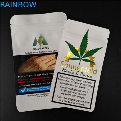 El incienso herbario de THC CBD Gummies que empaqueta Kraft blanco biodegradable empaqueta bolsas de la comida