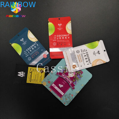 Tres Ziplock sellada los lados se levantan el empaquetado facial cosmético de la máscara de la impresión brillante de las bolsas