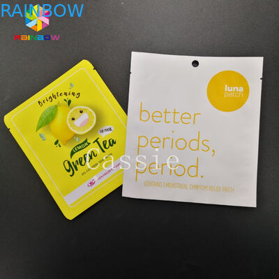 SGS/FDA se levantan la bolsa que empaqueta el sello facial de los lados de los cosméticos tres del paquete de la máscara de la hoja de la belleza