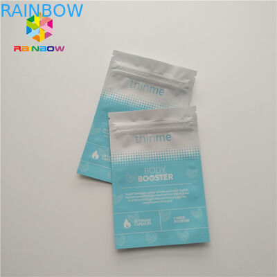 Bolsas plásticas de la máscara de ojos de la cara que empaquetan la superficie brillante sellada tres lados del bolso plano