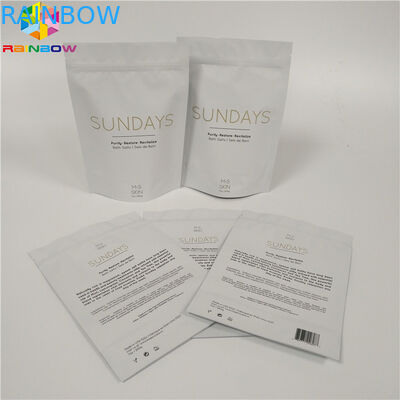 El cierre en la parte superior se levanta bolsos de empaquetado del exfoliante corporal del papel de aluminio de la sal de baño de la bolsa de la hoja