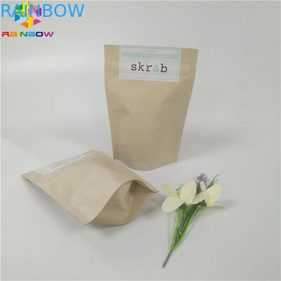 Bolsas de papel modificadas para requisitos particulares de la categoría alimenticia que se levantan el empaquetado reciclable del exfoliante corporal