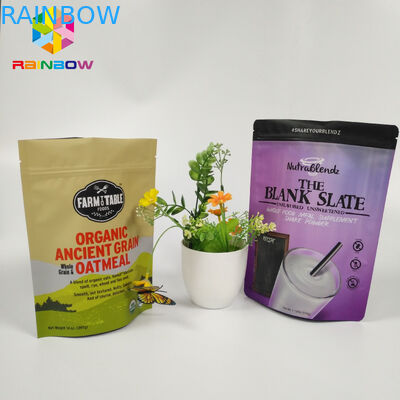 El papel de aluminio de empaquetado del bolso que se puede volver a sellar del bocado se levanta la bolsa de la cerradura de la cremallera de Doypack