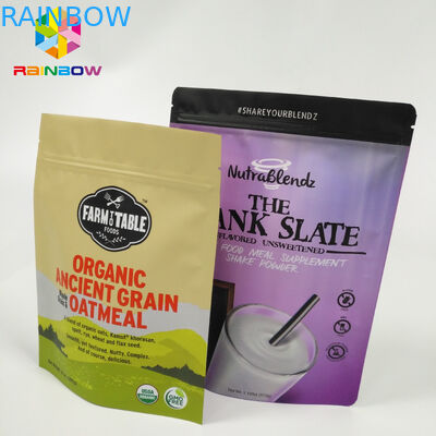 El papel de aluminio de empaquetado del bolso que se puede volver a sellar del bocado se levanta la bolsa de la cerradura de la cremallera de Doypack