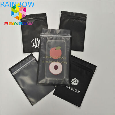 La aduana imprimió la bolsa de plástico lateral del sello tres para el teléfono Shell que empaquetaba con el frente de la cremallera y del claro