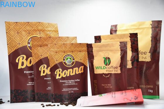 El papel de aluminio que se puede volver a sellar se levanta la bolsa de la cremallera, bolsos Ziplock impresos con la válvula