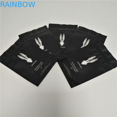 Las películas negras mates del acondicionamiento de los alimentos se levantan el logotipo de encargo de los bolsos de café con la cremallera superior